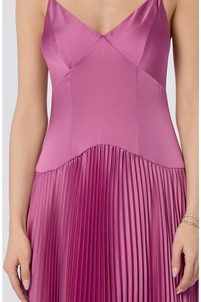 Pleated Drop Waist Dress, Alternate, color, HIBISCUS