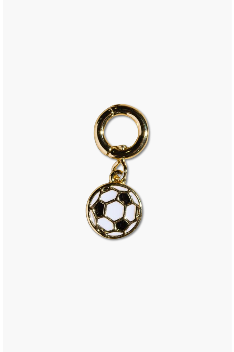 Soccer Ball Charm, Main, color, Gold
