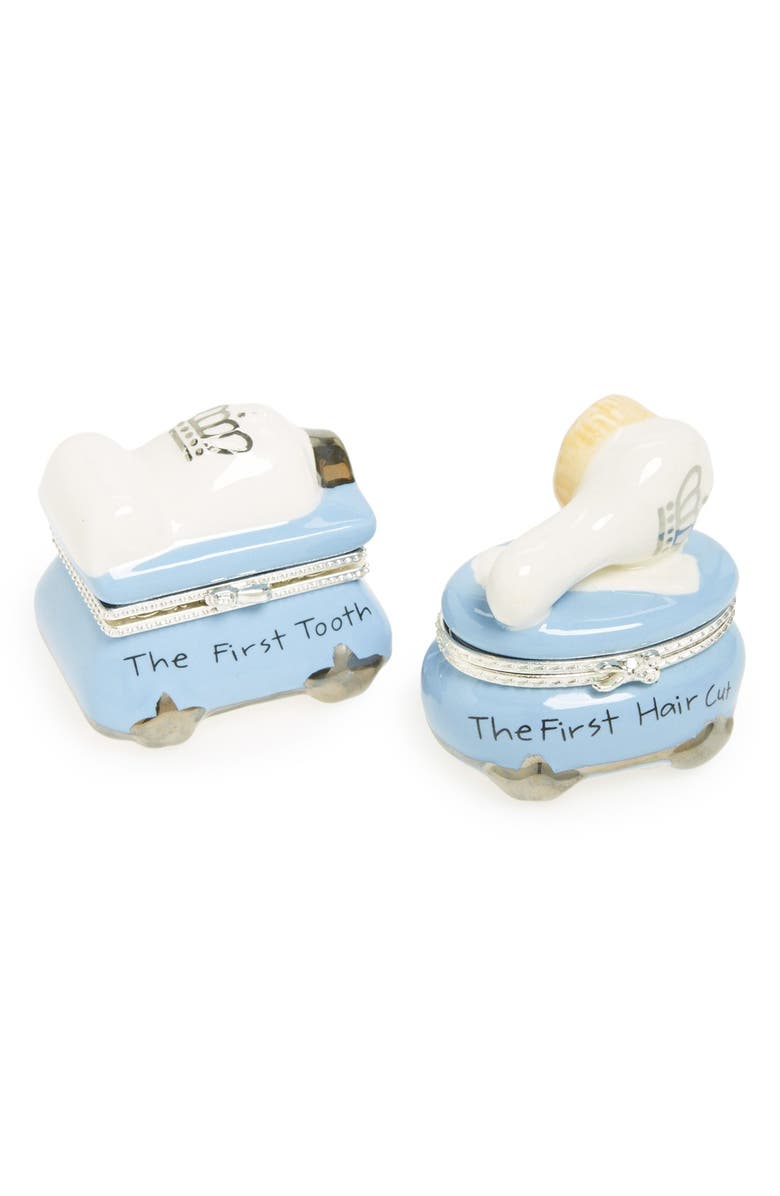 Mud Pie 'Prince' First Tooth & Curl Treasure Box Set, Main, color,