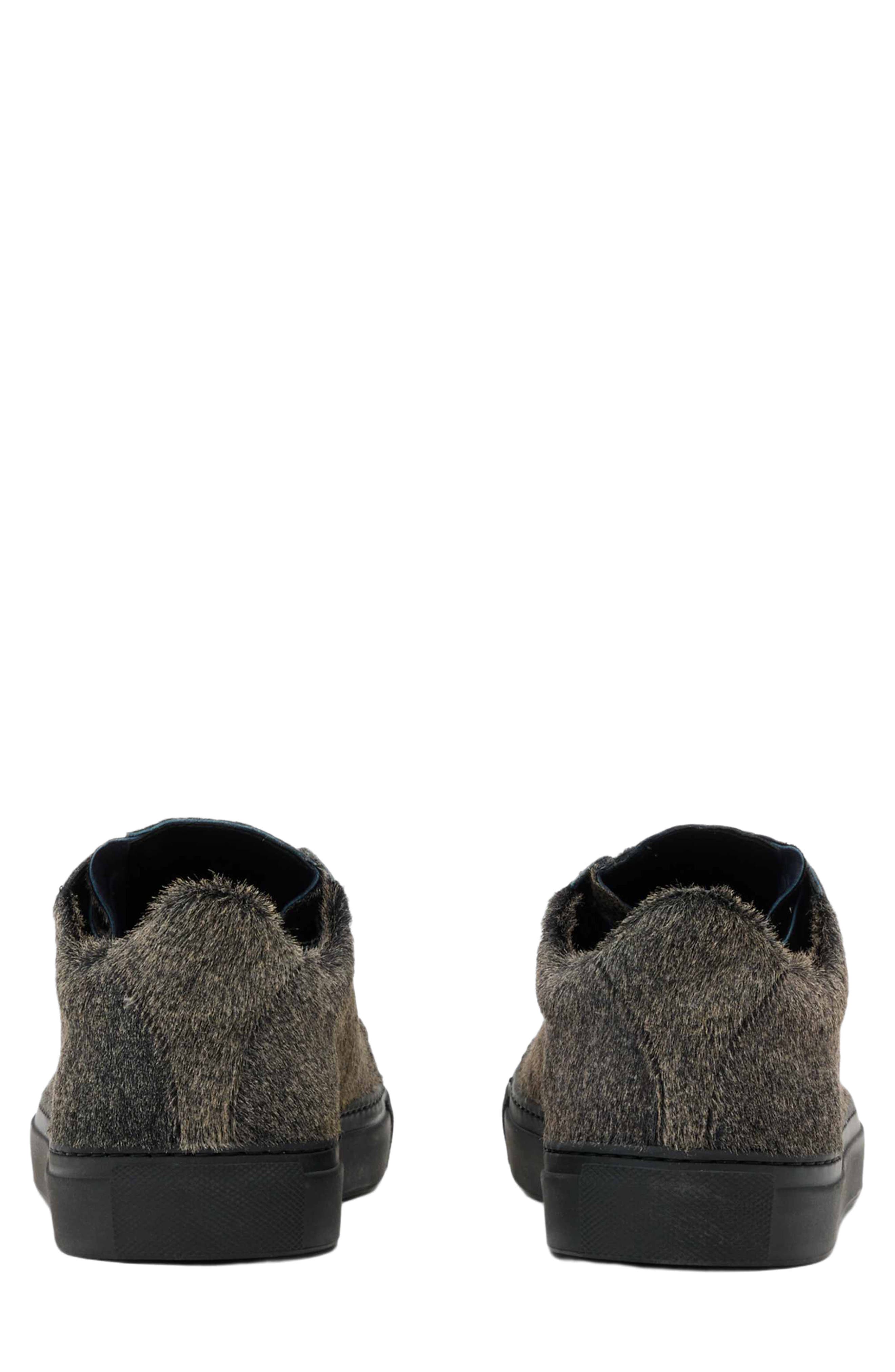 John Varvatos 315 Reed Genuine Calf Hair Low Top Sneaker, Alternate, color, Charcoal