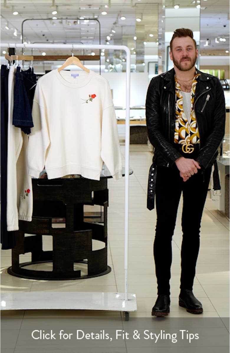 Cozy Crush Forever Embroidered Oversize Sweatshirt, sales video thumbnail