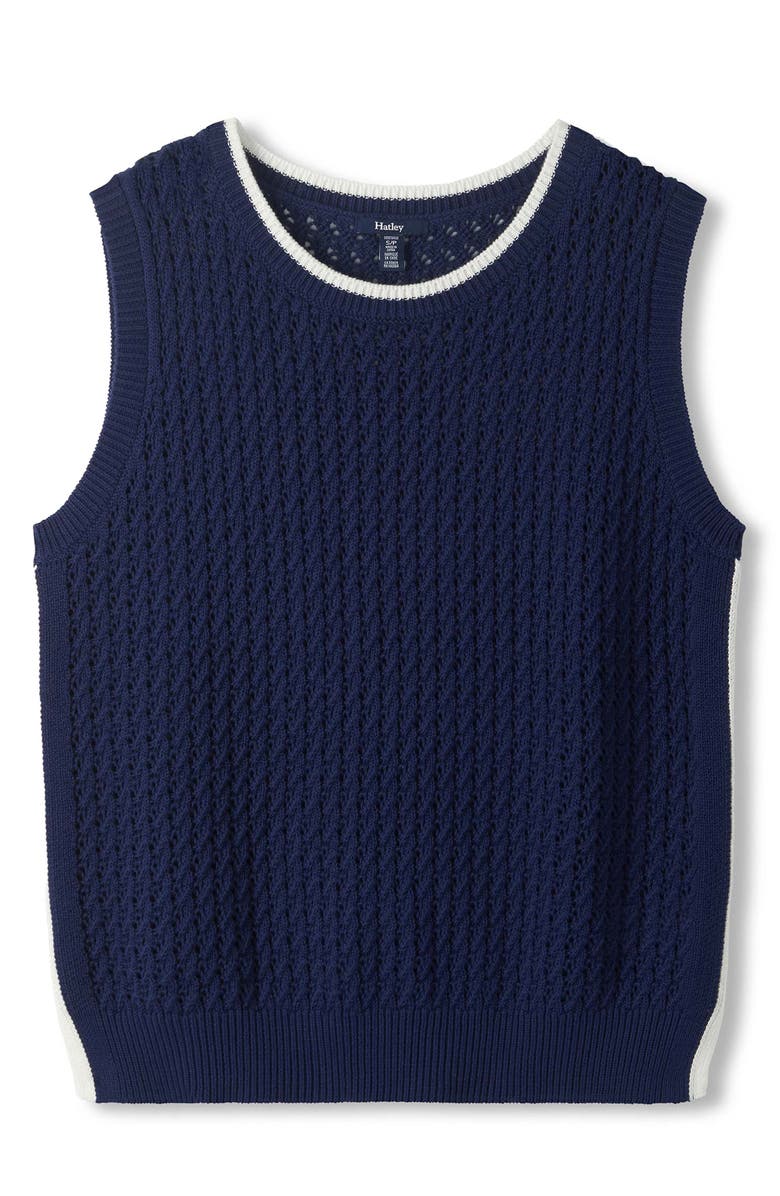 Hatley Cruz Cotton Sweater Tank, Alternate, color, Patriot Blue