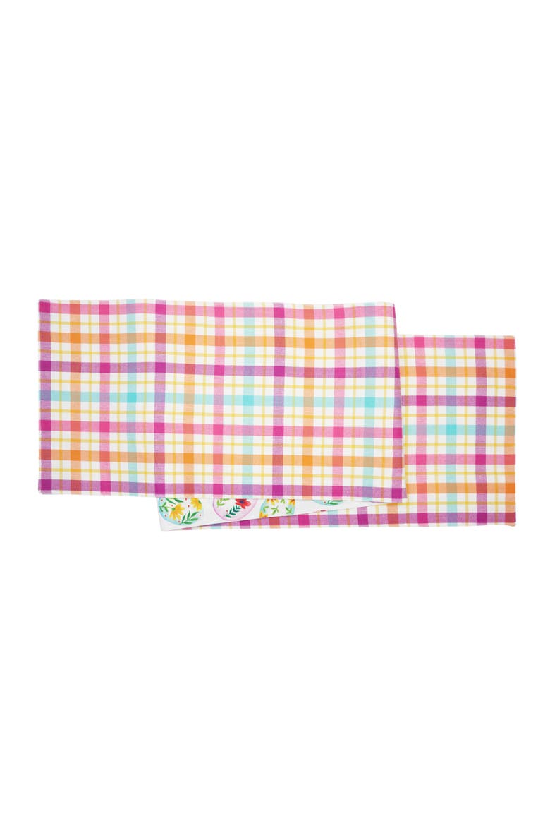 Easter Egg Charm & Plaid 100% Cotton Table Runner 14" x 72", Alternate, color, Green
