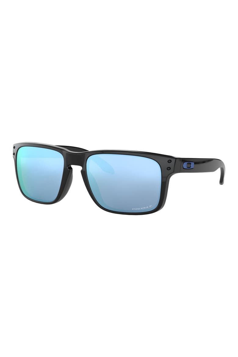 Holbrook™ 57mm Prizm™ Polarized Keyhole Sunglasses, Alternate, color, BLACK