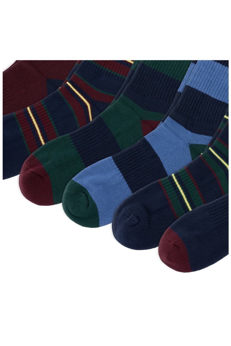 Assorted 6-Pack Crest & Rider Logo Crew Socks, Alternate, color, NVAST