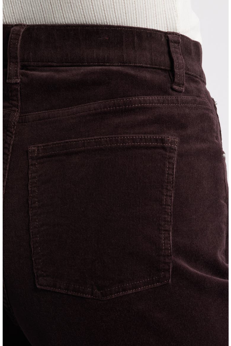 High Waist Wide Leg Corduroy Pants, Alternate, color, TRUFFLE BROWN