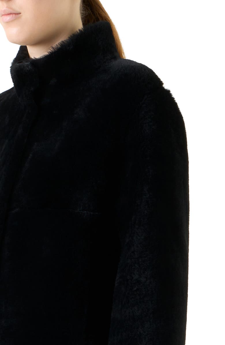 Akris punto Lambskin Shearling Coat, Alternate, color, Black