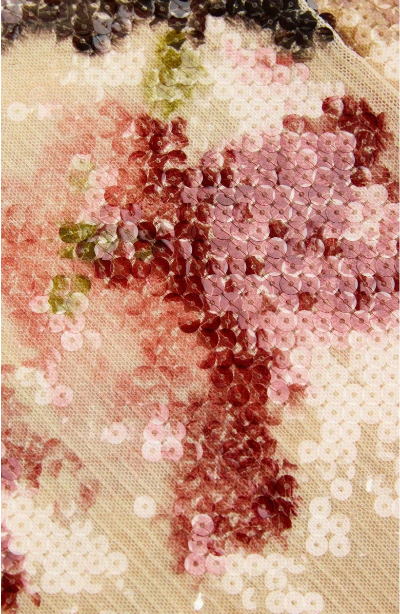 Santorelli Amina Sequined Mock Neck Shift Dress, Alternate, color,