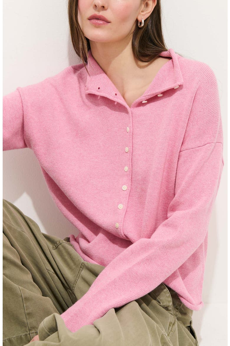 Taylor Cotton & Cashmere Cardigan, Alternate, color, BALLET PINK