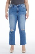 Bayeas Distressed Slim Straight Leg Jeans
