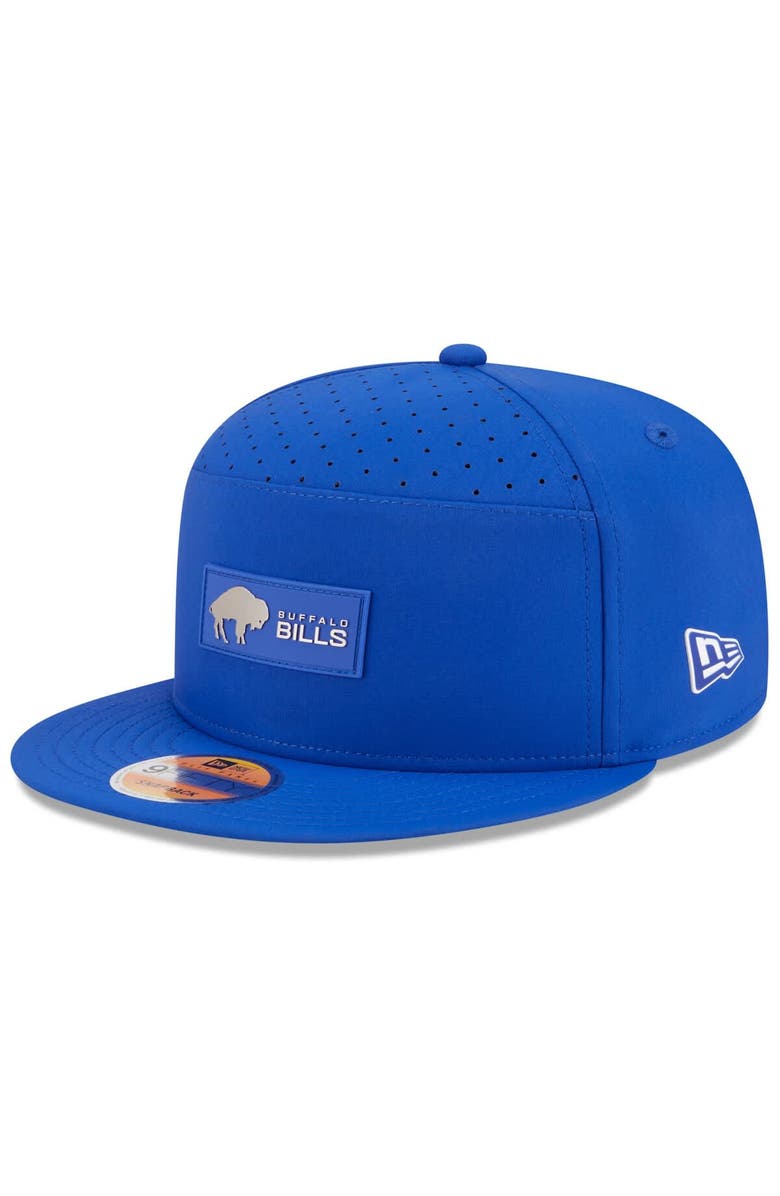New Era Men's New Era Royal Buffalo Bills 2025 Sideline Throwback Split Panel 9FIFTY Snapback Hat, Main, color, Royal