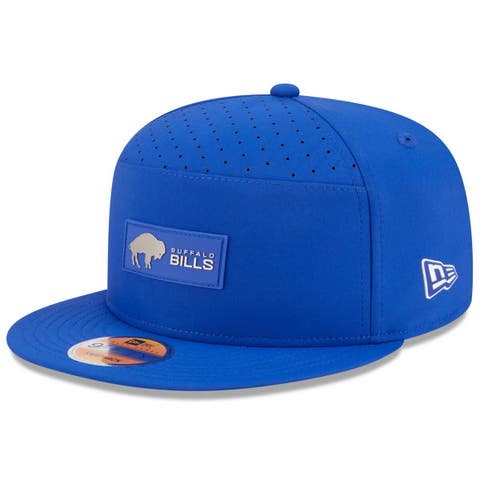Men's New Era Royal Buffalo Bills 2025 Sideline Throwback Split Panel 9FIFTY Snapback Hat