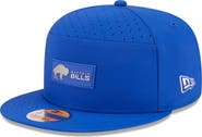 New Era Men's New Era Royal Buffalo Bills 2025 Sideline Throwback Split Panel 9FIFTY Snapback Hat