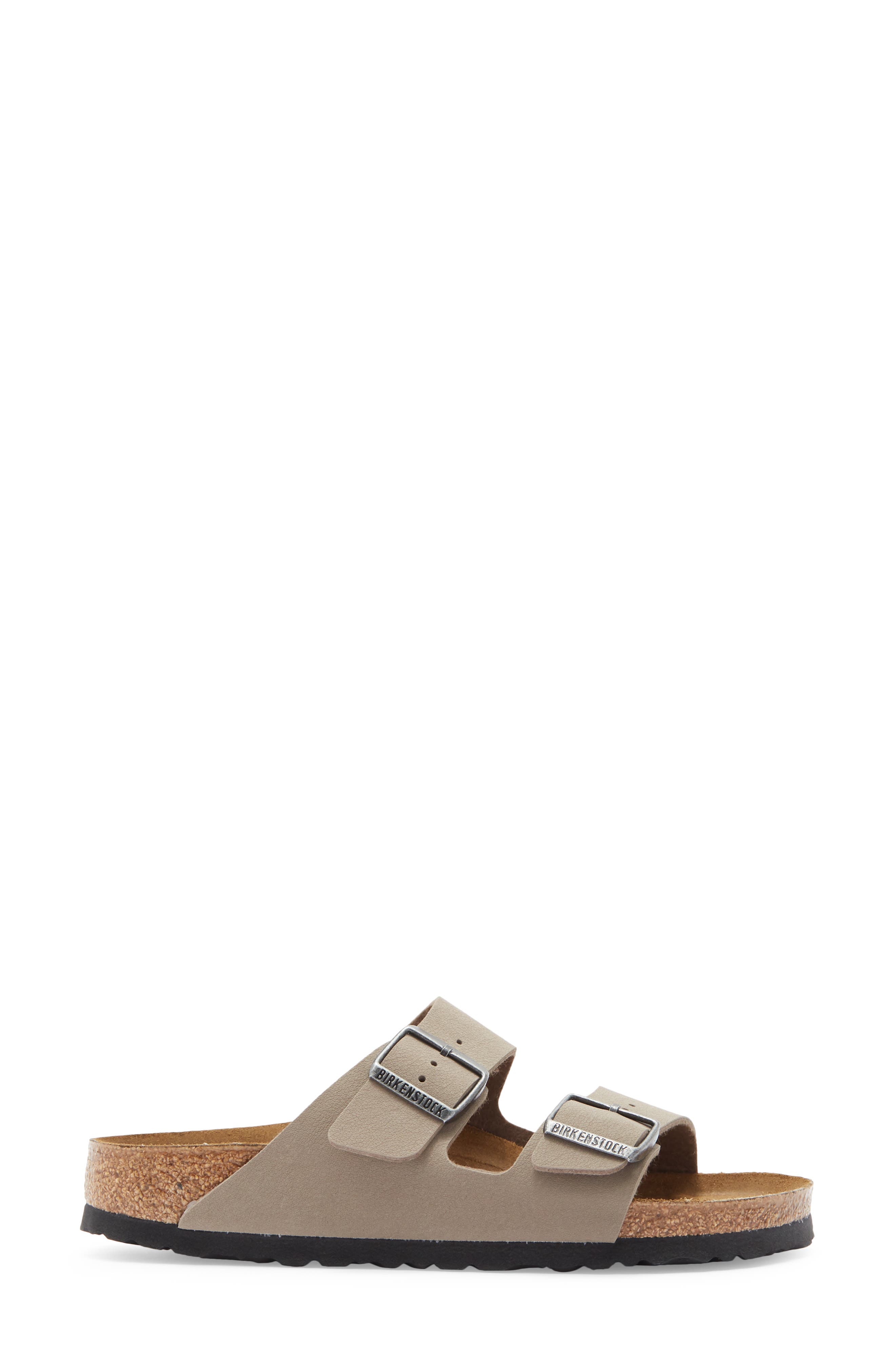 Arizona Double Buckle Slide Sandal, Alternate, color, GRAY TAUPE