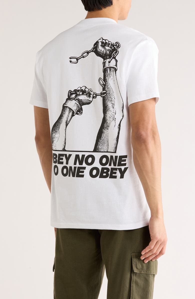 Obey No One Obey Graphic T-Shirt, Alternate, color, White