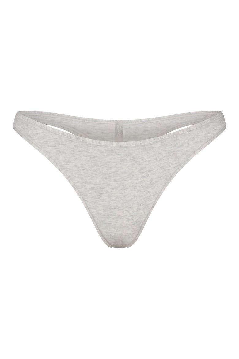 Everyday Cotton Thong, Alternate, color, LIGHT HEATHER GREY