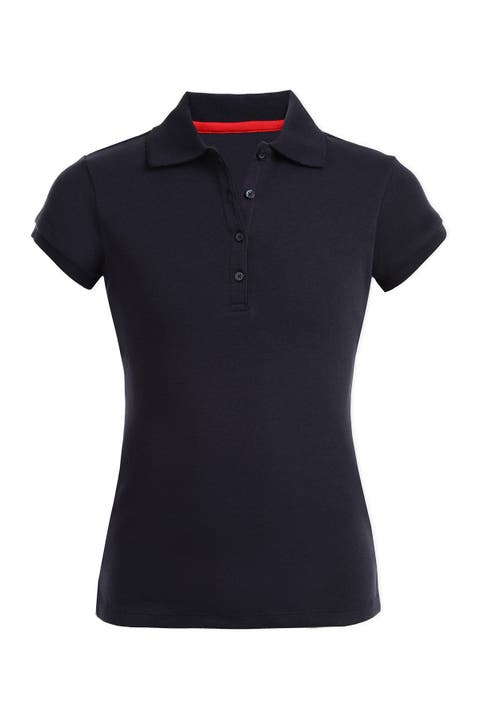 Uniform Short Sleeve Pico Polo Shirt (Little Girls & Big Girls)