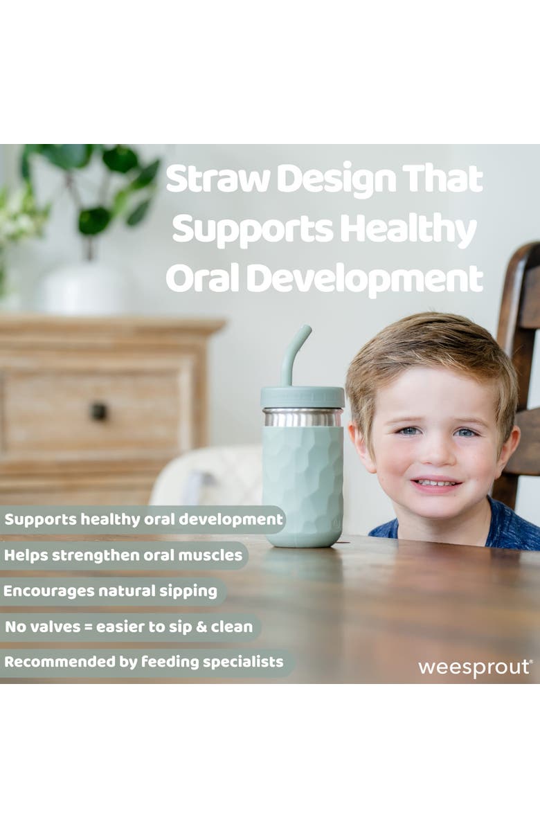 WeeSprout 2-in-1 Drinking Cups for Kids, Durable Stainless Steel Tumblers, Set of 4, Alternate, color, Green/Pink/Blue/Grey (12 Oz)