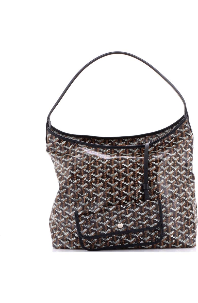 Pre-Owned Goyard Boheme Hobo Coated Canvas, Alternate, color, Black