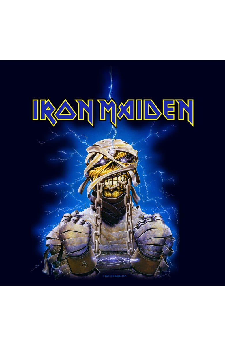 Iron Maiden Men's Iron Maiden Powerslave Mummy Graphic T-Shirt, Alternate, color, Navy Blue