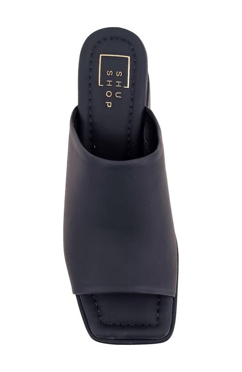 Shushop Karlie Platform Slide Sandal In Black