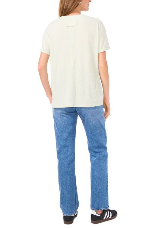 1.state Linen Blend Slub Pocket T-shirt In Mint Leaf