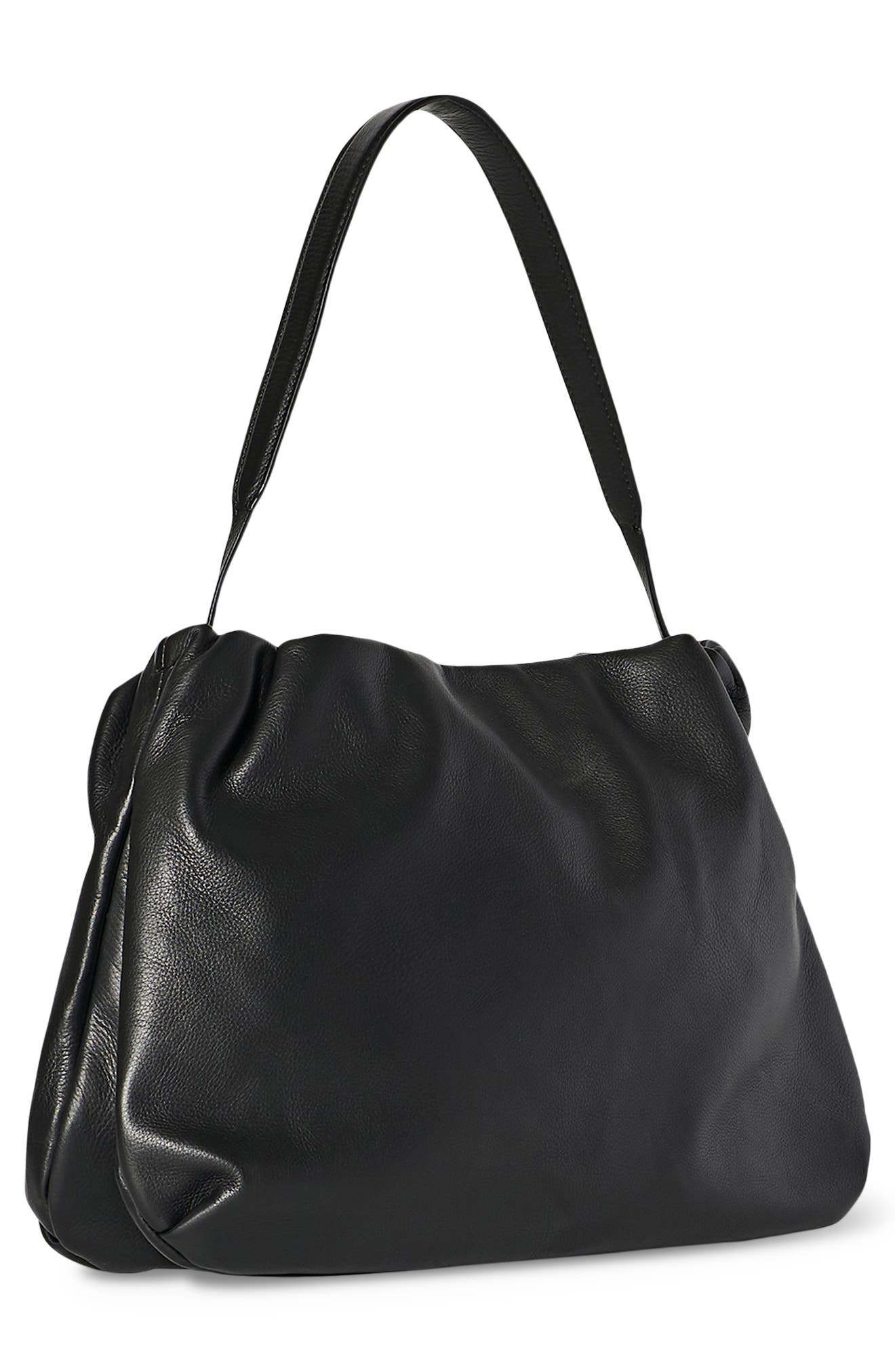 The Row Bourse Leather Shoulder Bag, Alternate, color, 