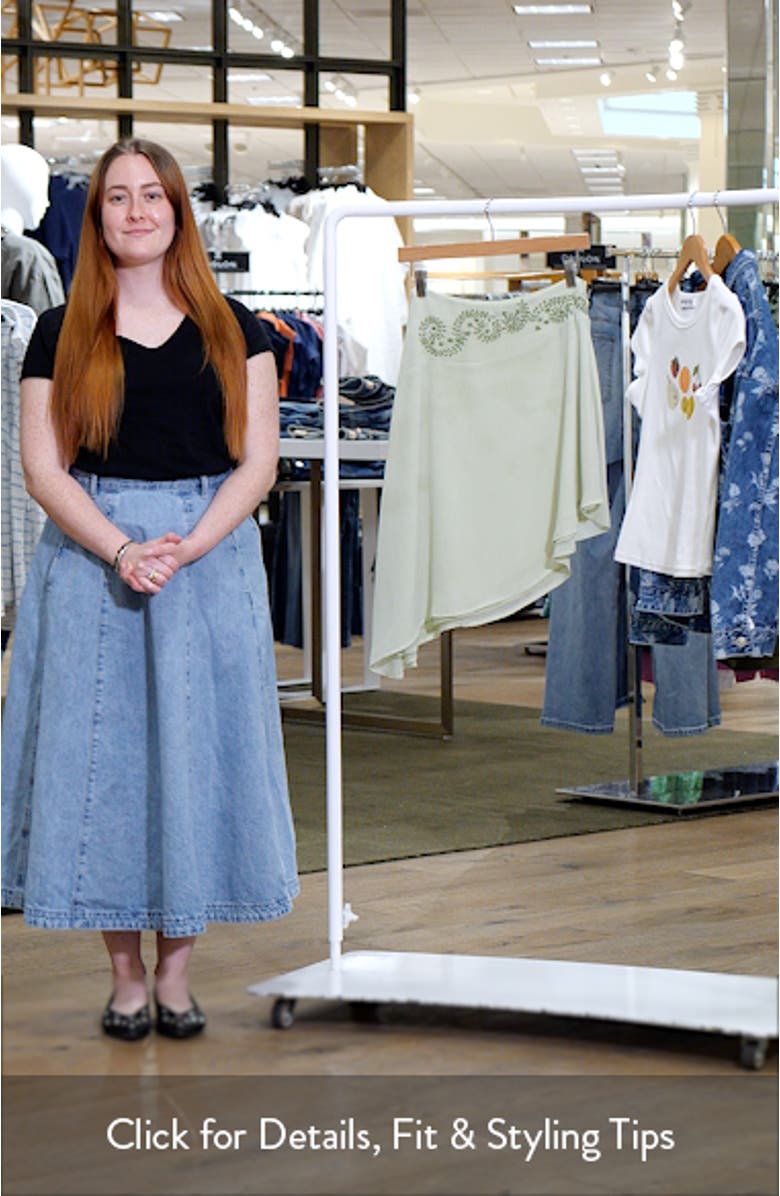 Pappilion Embroidered Asymmetric Chiffon Skirt, sales video thumbnail