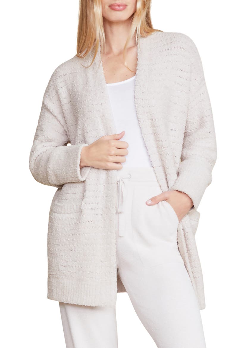 CozyChic™ Bouclé Front Chenile Cardigan, Main, color, ALMOND