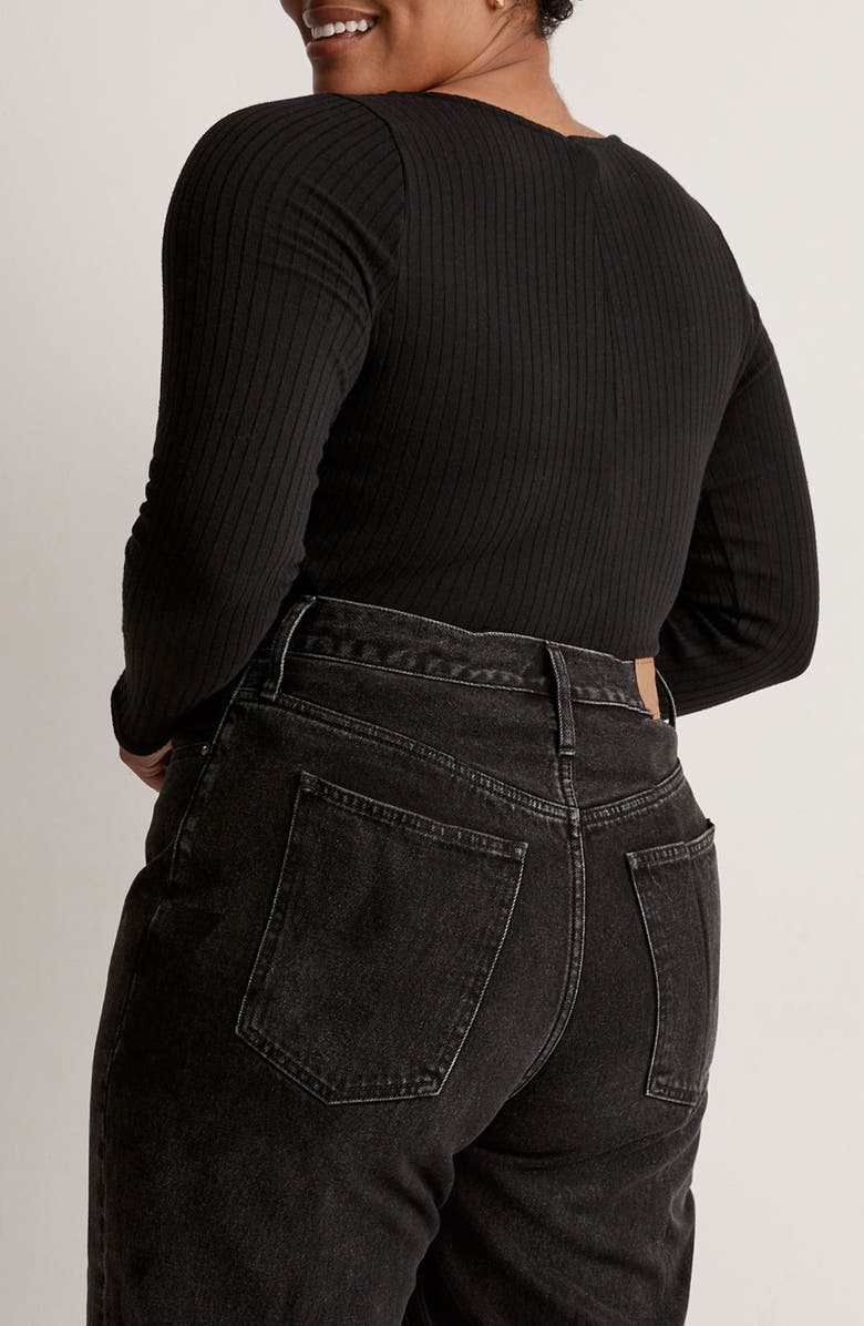 Madewell Ribbed Sweetheart Sweater Top, Alternate, color, 