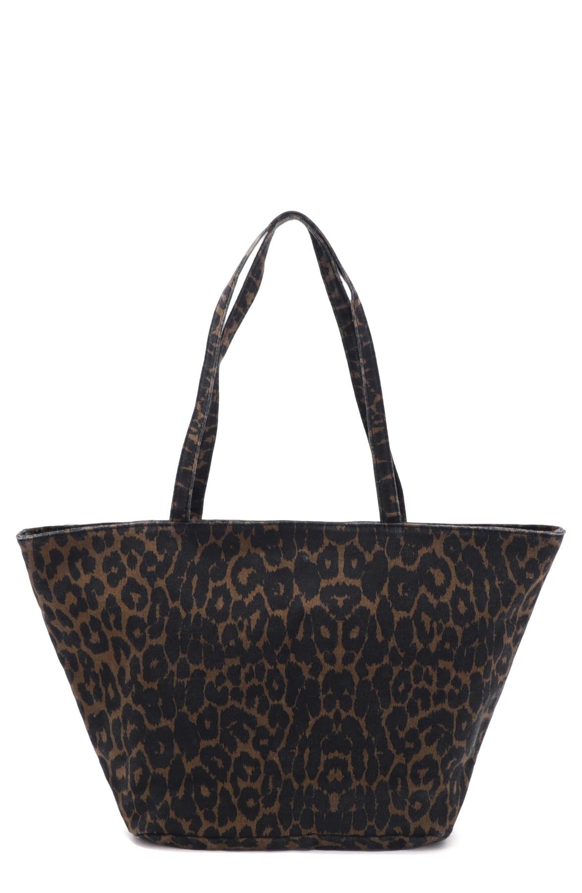 Adornia Leopard Print Large Tote Bag