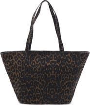 Adornia Leopard Print Large Tote Bag