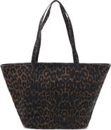 Adornia Leopard Print Large Tote Bag
