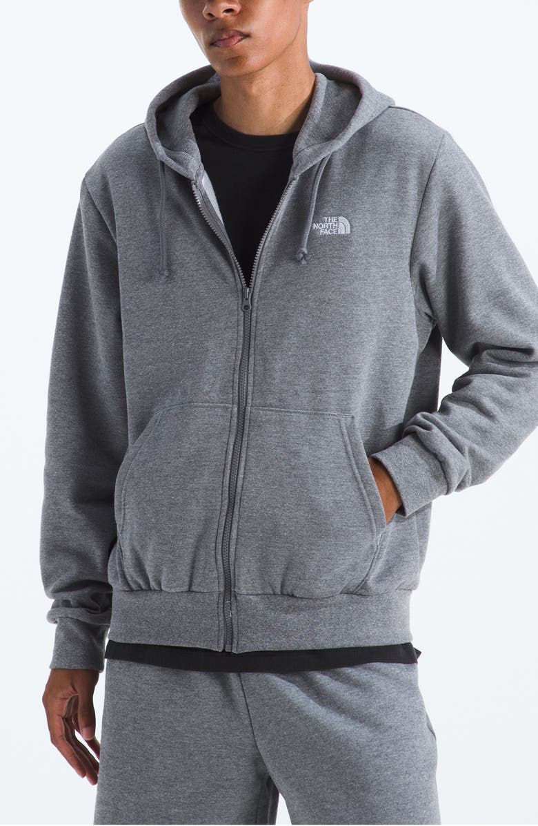The North Face Evolution Full-Zip Hoodie, Main, color, Mid Grey Heather