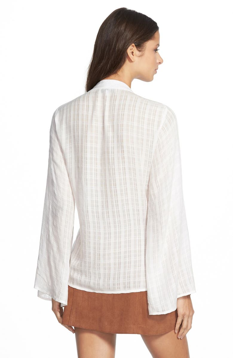 WAYF V-Neck Blouse, Alternate, color, 