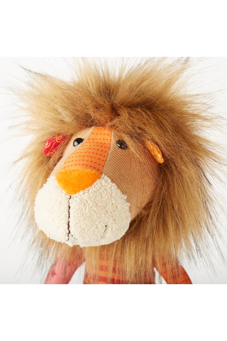 Patchwork Lion Plush Toy, Alternate, color, Multicolored