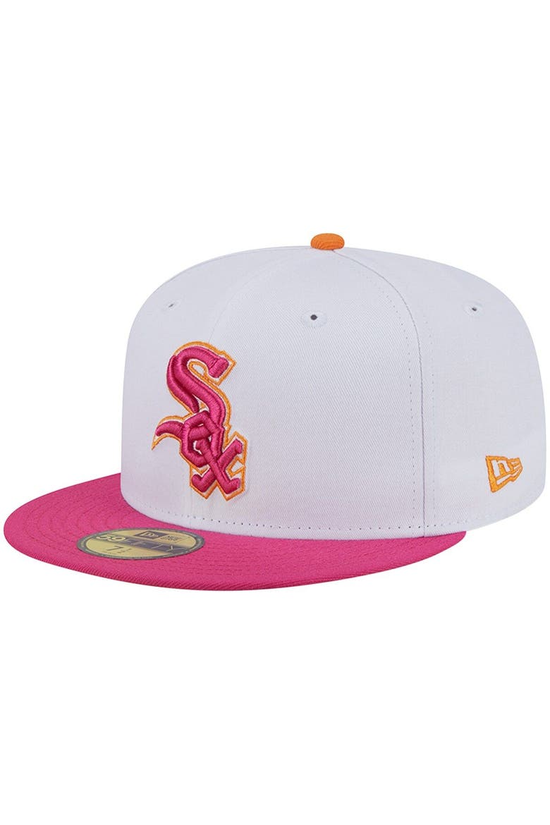 Men's New Era  White/Pink Chicago White Sox 2005 World Champions 59FIFTY Fitted Hat, Alternate, color, White