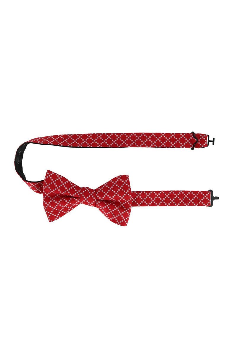Rowan Geometric Pattern Silk Bow Tie, Alternate, color, Red