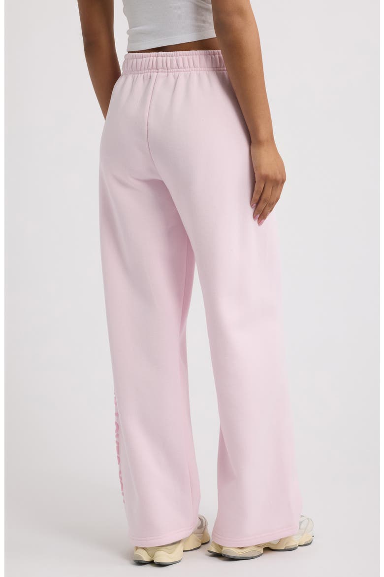 Someone Loves You Wide Leg Fleece Sweatpants, Alternate, color, BABY PINK