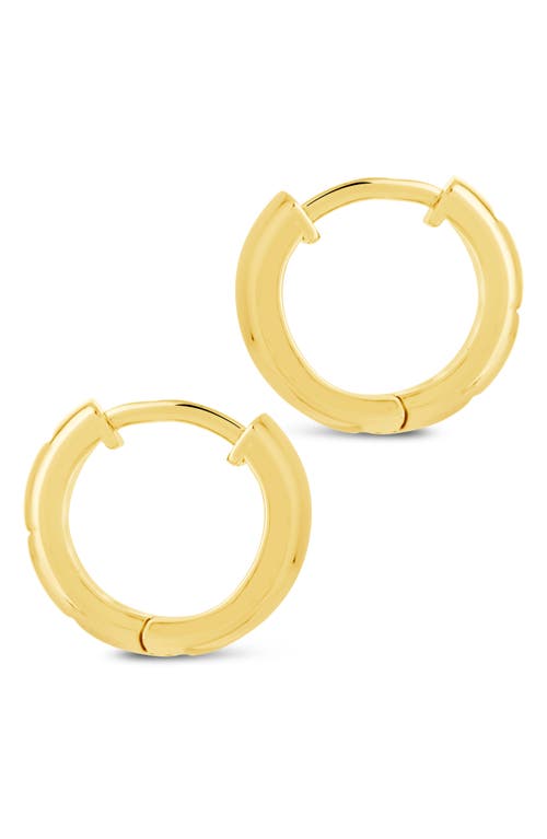 Sterling Forever Harmoni Star Cubic Zirconia Hoop Earrings In Gold