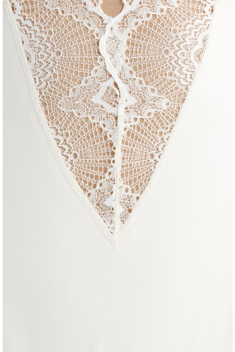 Sculpting Lace Shapewear Bodysuit, Alternate, color, WHITE