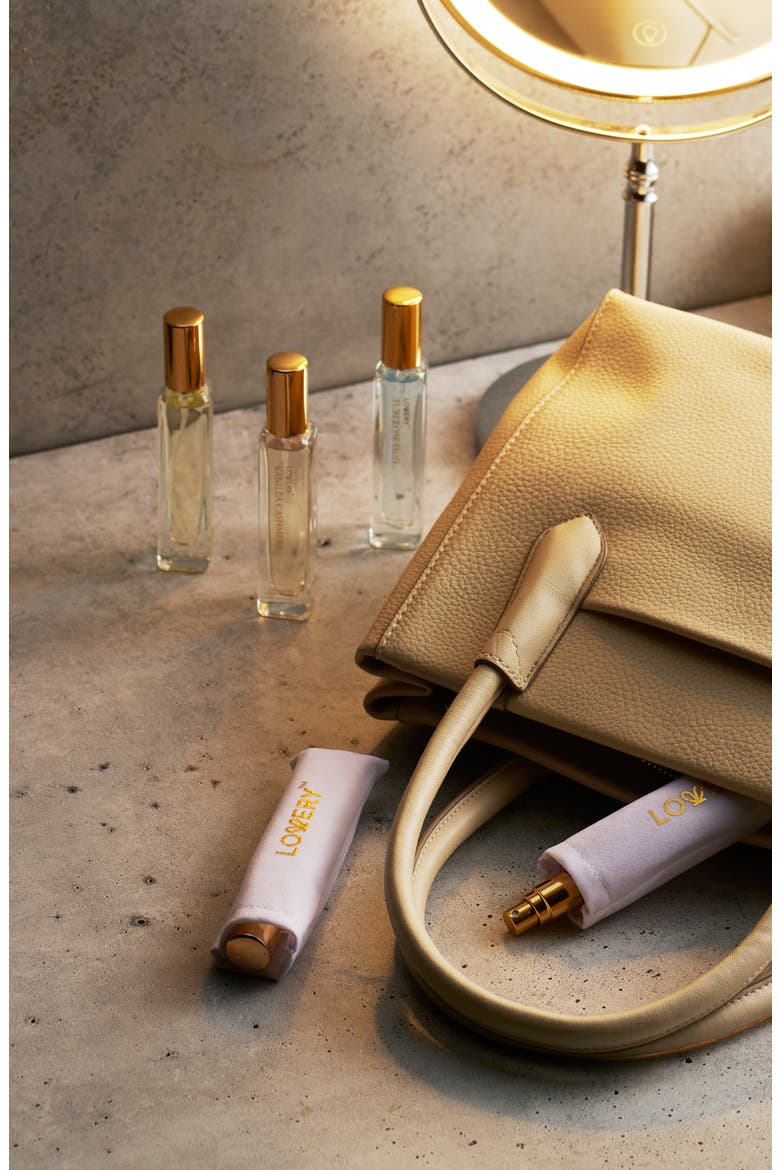 Eau de Parfum 7-Piece Gift Set with Perfume Pouches, Alternate, color, White / Gold