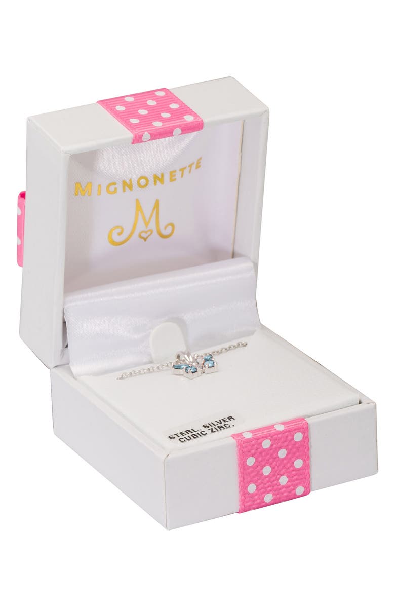 Mignonette Butterfly Birthstone Sterling Silver Pendant Necklace, Alternate, color, 