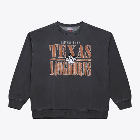 Men's Mitchell & Ness Charcoal Texas Longhorns Downtown Fleece Sweatshirt