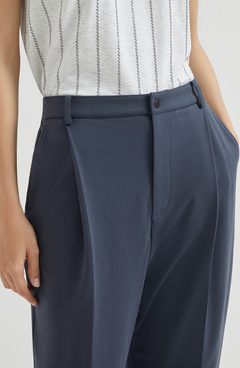 Brunello Cucinelli Cropped trousers, Alternate, color, Navy Blue