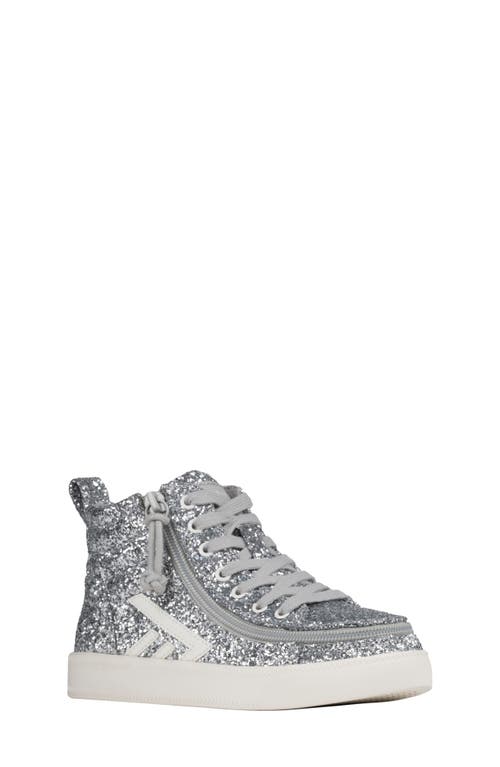 Billy Footwear Kids' Wicked Silver Glitz High Top Sneaker In Multi