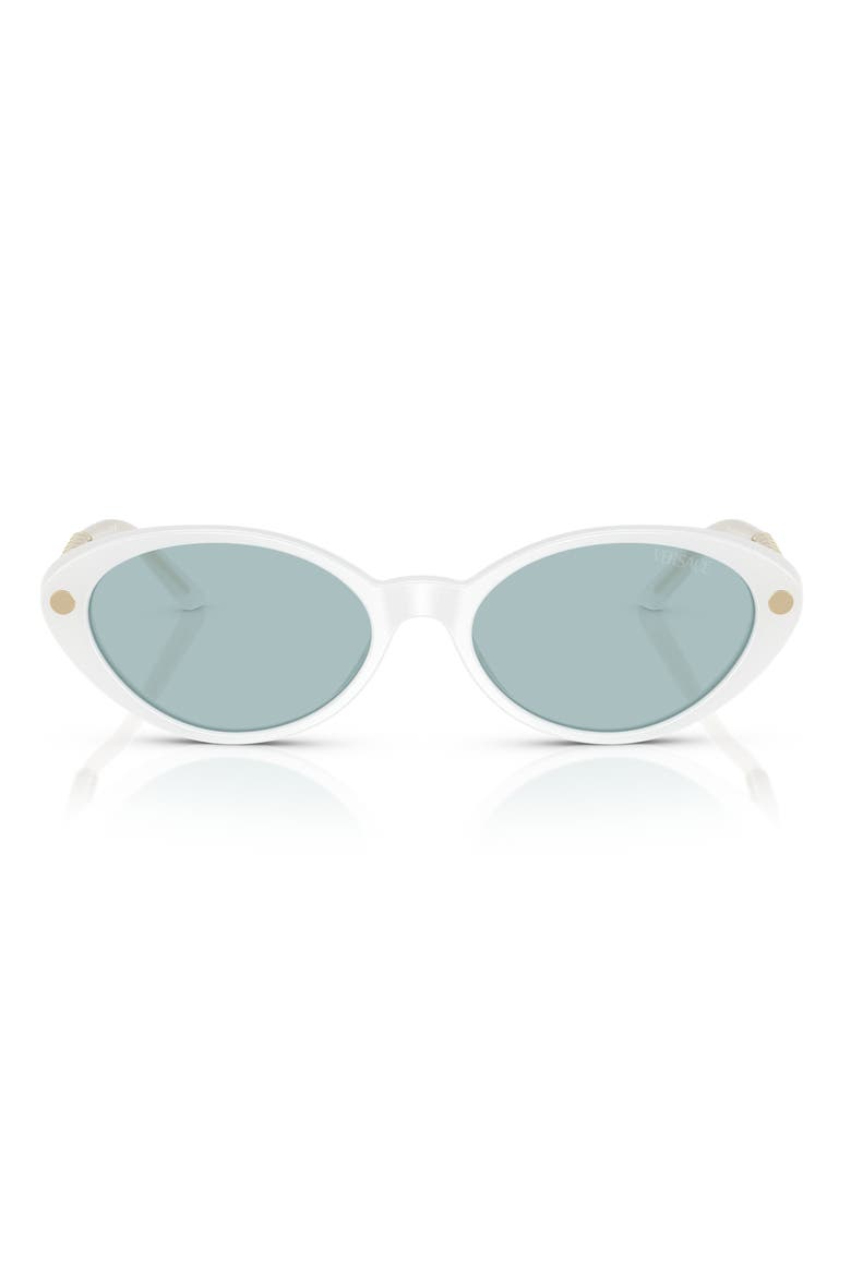 54mm Oval Sunglasses, Main, color, WHITE