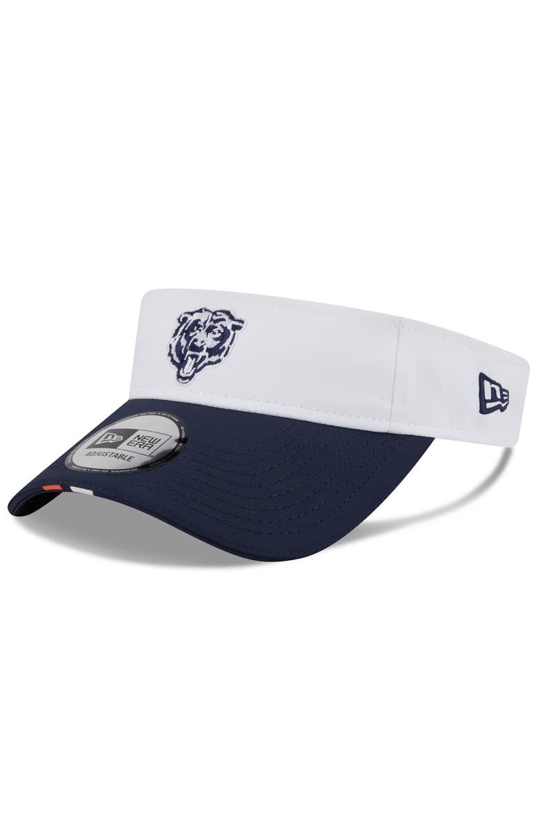 New Era Men's New Era White/Navy Chicago Bears 2025 NFL Training Camp Adjustable Visor, Main, color, White
