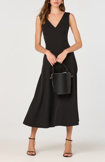 V-Neck Midi Dress