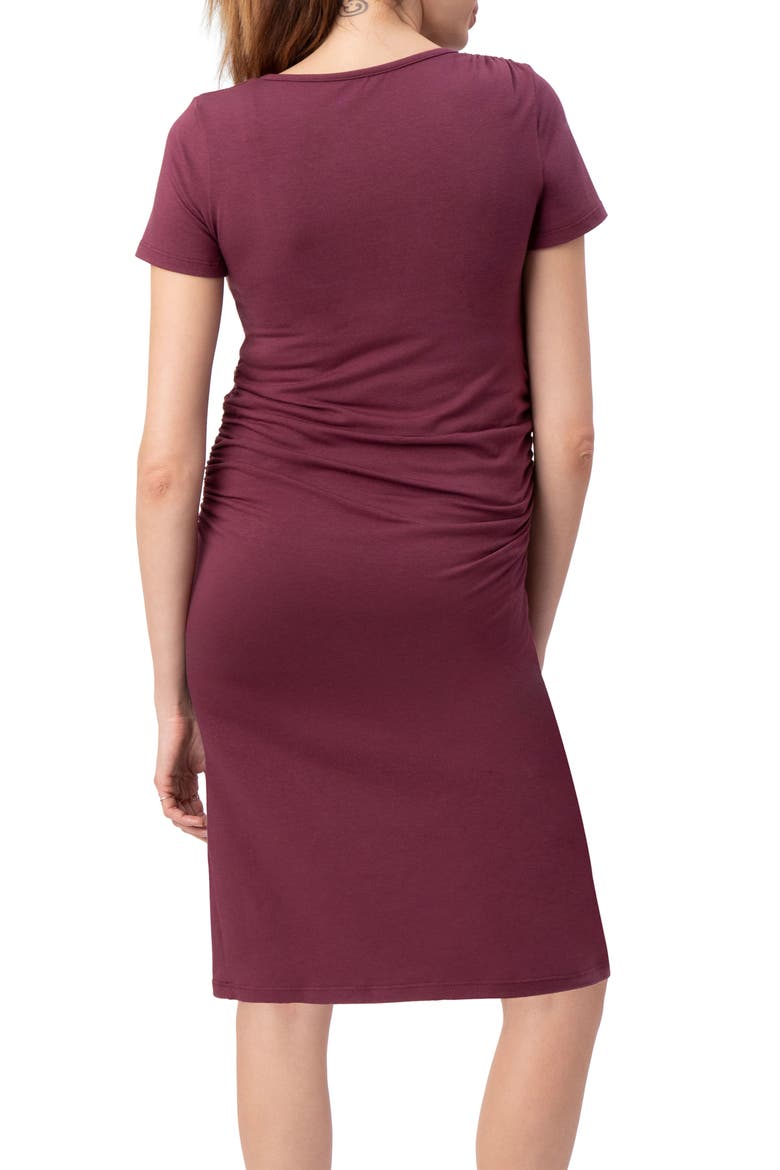 Gramercy Maternity/Nursing Dress, Alternate, color, WINE